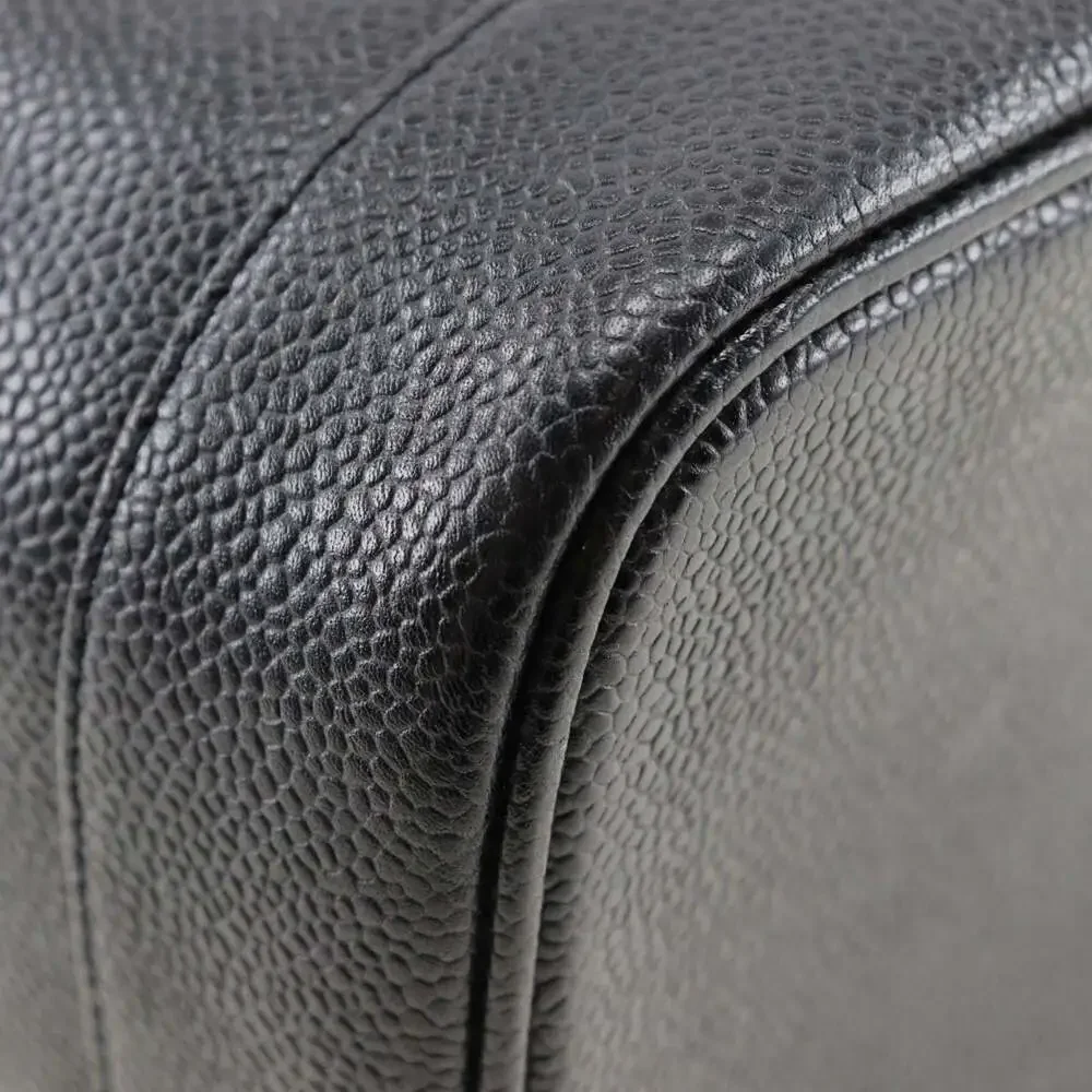 CHANEL Black Caviar Leather Pouch